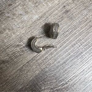 Sterling Silver Chunky Hoop Earrings